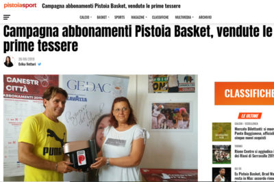 Campagna abbonamenti Pistoia Basket, vendute le prime tessere – Pistoia Sport, 26 giugno 2019